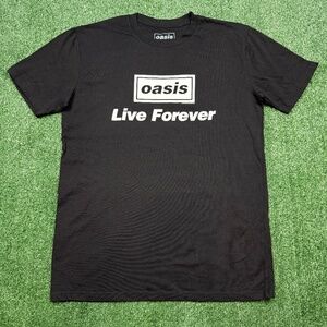 Oasis Definitely Maybe Graphic T Shirt Men's Size M Black Short Sleeve 2024 Tee